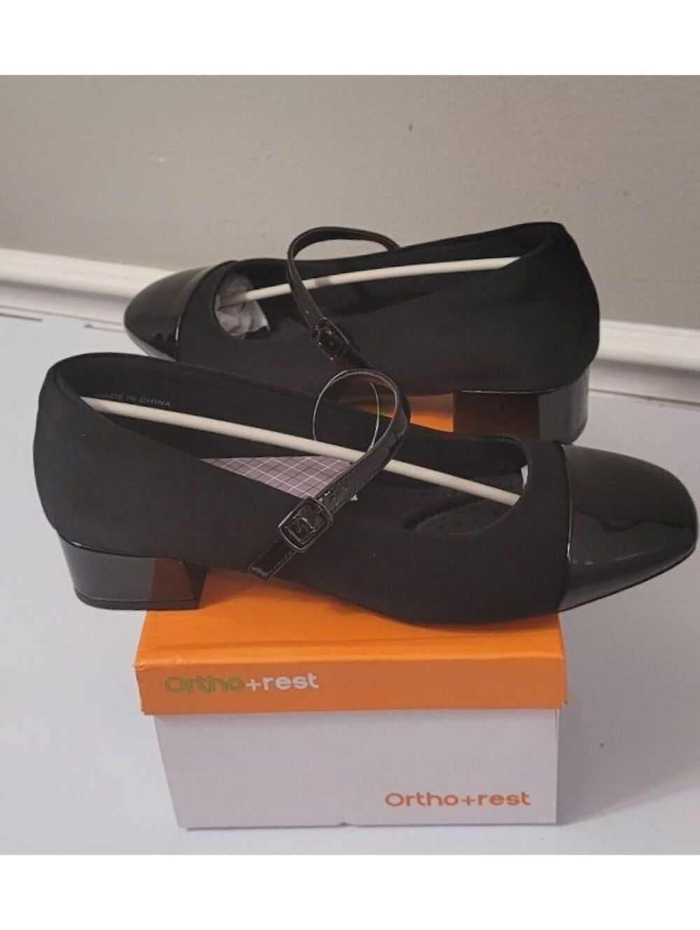 Ortho+rest Women Mary Jane Pumps Orthopedic Low Heel Chunky Pumps Shoes Size 10